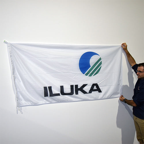 Custom printed company flag