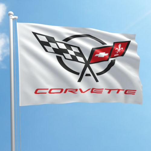 Corvette Rally Flags Corvette Checkered Flag Logo American Art Decor Chevrolet Chevy